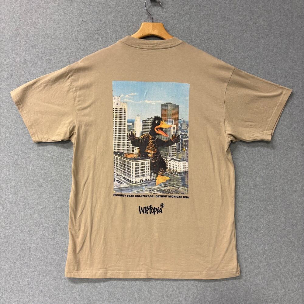 Carhartt WIP Wiptopia T-Shirt Wall Graphic Back Logo Organic Cotton Medium